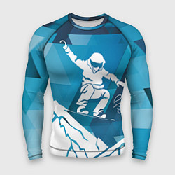 Рашгард мужской Горы и сноубордист, цвет: 3D-принт