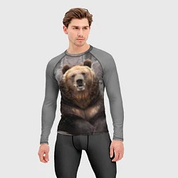 Рашгард мужской Русский медведь, цвет: 3D-принт — фото 2