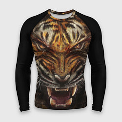 Рашгард мужской Разъяренный тигр, цвет: 3D-принт