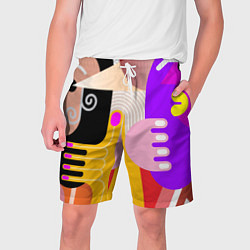 Шорты на шнурке мужские Abstract-women, цвет: 3D-принт