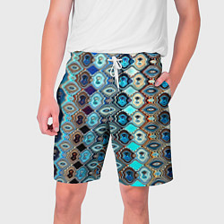 Шорты на шнурке мужские Psychedelic mosaica, цвет: 3D-принт