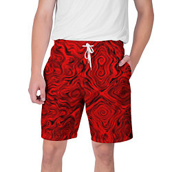 Шорты на шнурке мужские Tie-Dye red, цвет: 3D-принт
