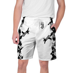 Шорты на шнурке мужские FC Juventus: White Original, цвет: 3D-принт