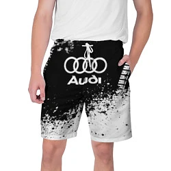Шорты на шнурке мужские Audi: Black Spray, цвет: 3D-принт