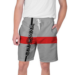 Шорты на шнурке мужские God of War: Grey Style, цвет: 3D-принт