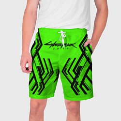 Мужские шорты Cyberpunk 2077: Acid Green