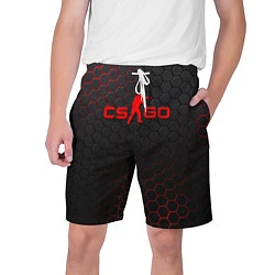Шорты на шнурке мужские CS:GO Grey Carbon, цвет: 3D-принт