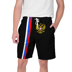 Шорты на шнурке мужские РОССИЯ, цвет: 3D-принт