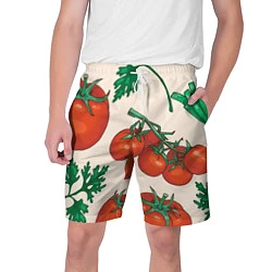 Шорты на шнурке мужские Летние овощи, цвет: 3D-принт