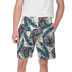 Шорты на шнурке мужские Тихие тропики, цвет: 3D-принт