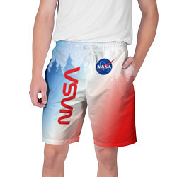 Шорты на шнурке мужские NASA - Snow, цвет: 3D-принт