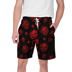 Шорты на шнурке мужские RED SAMURAI PATTERN, цвет: 3D-принт