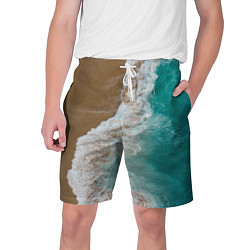 Шорты на шнурке мужские Пляж beach, цвет: 3D-принт