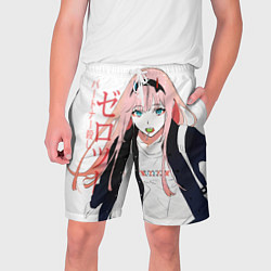 Шорты на шнурке мужские Zero Two, Darling in the Franx, цвет: 3D-принт