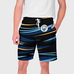 Шорты на шнурке мужские МАНЧЕСТЕР СИТИ MANCHESTER, цвет: 3D-принт