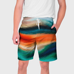 Шорты на шнурке мужские Мозаичный абстрактный узор, цвет: 3D-принт