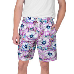 Шорты на шнурке мужские Анемоны - цветочный ковер, цвет: 3D-принт