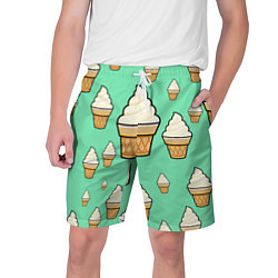 Шорты на шнурке мужские Мороженое - Ice Cream Party, цвет: 3D-принт