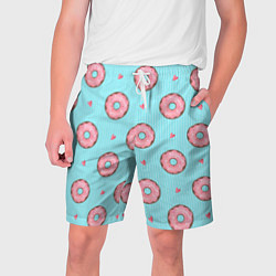 Мужские шорты Розовые пончики