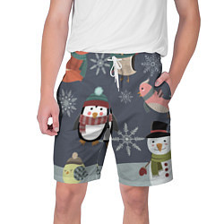 Мужские шорты НОВОГОДНИЙ ПАТТЕРН ЖИВОТНЫЕ