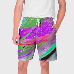 Шорты на шнурке мужские Красочный взрыв, цвет: 3D-принт