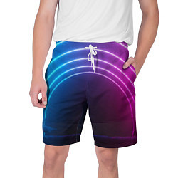 Шорты на шнурке мужские Арка неонового света full version, цвет: 3D-принт