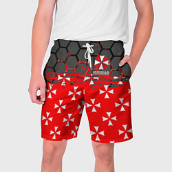 Шорты на шнурке мужские Umbrella Corporation - Соты, цвет: 3D-принт