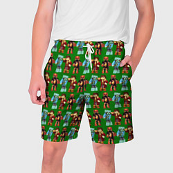 Шорты на шнурке мужские Minecraft heros pattern, цвет: 3D-принт