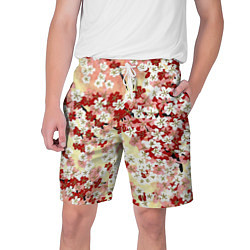 Шорты на шнурке мужские Цветущая весна, цвет: 3D-принт
