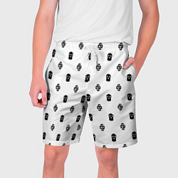 Шорты на шнурке мужские Узор Mono White Dope Camo Dope Street Market, цвет: 3D-принт