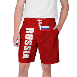 Шорты на шнурке мужские RUSSIA - RED EDITION - SPORTWEAR, цвет: 3D-принт