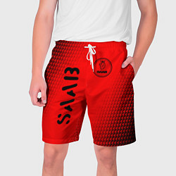 Шорты на шнурке мужские СААБ SAAB Карбон FS, цвет: 3D-принт