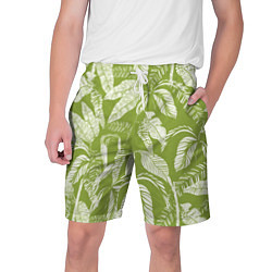 Шорты на шнурке мужские Зелёные Тропики Лета, цвет: 3D-принт