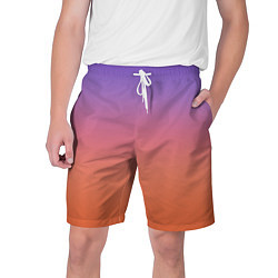 Шорты на шнурке мужские Трендовый красно-фиолетовый градиент, цвет: 3D-принт