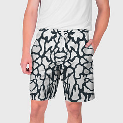 Шорты на шнурке мужские Animal Black and White Pattern, цвет: 3D-принт