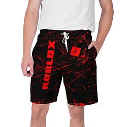 Шорты на шнурке мужские ROBLOX красный логотип, цвет: 3D-принт