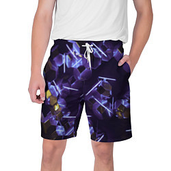 Мужские шорты Неоновые фигуры с лазерами - Фиолетовый