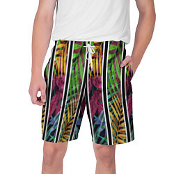 Мужские шорты Пальмовые цветные полосы