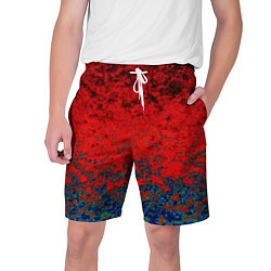 Шорты на шнурке мужские Абстрактный узор мраморный красно-синий, цвет: 3D-принт