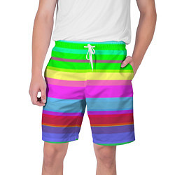 Шорты на шнурке мужские Тропические линии, цвет: 3D-принт