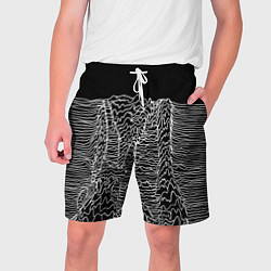 Шорты на шнурке мужские Чёрно-белый объёмный растр, цвет: 3D-принт