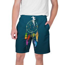 Шорты на шнурке мужские Ловец снов - индейский амулет, цвет: 3D-принт