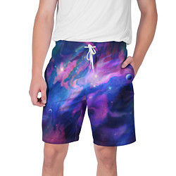 Шорты на шнурке мужские Космическое туманное сияние, цвет: 3D-принт