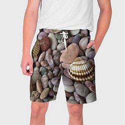 Мужские шорты Морские камни и ракушки