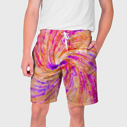 Шорты на шнурке мужские Color swirls, цвет: 3D-принт