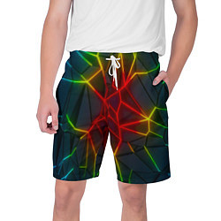 Шорты на шнурке мужские Семицветный перелив, цвет: 3D-принт