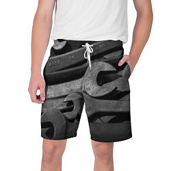Шорты на шнурке мужские Композиция из гаечных ключей, цвет: 3D-принт