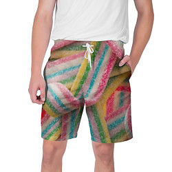 Шорты на шнурке мужские Мармеладная лента, цвет: 3D-принт