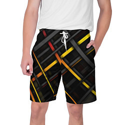 Шорты на шнурке мужские Цветные переплетающиеся линии, цвет: 3D-принт