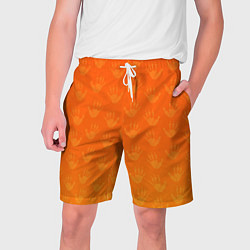Шорты на шнурке мужские Лапки опоссума оранжевые, цвет: 3D-принт